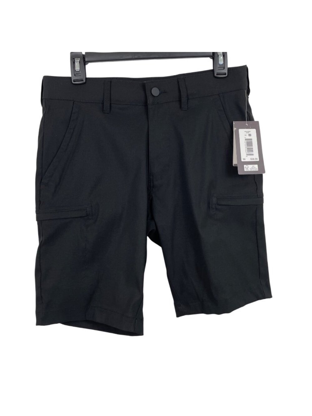 Refined Matter Mens Size 30 Black Cargo Shorts Fast Dri Stretch